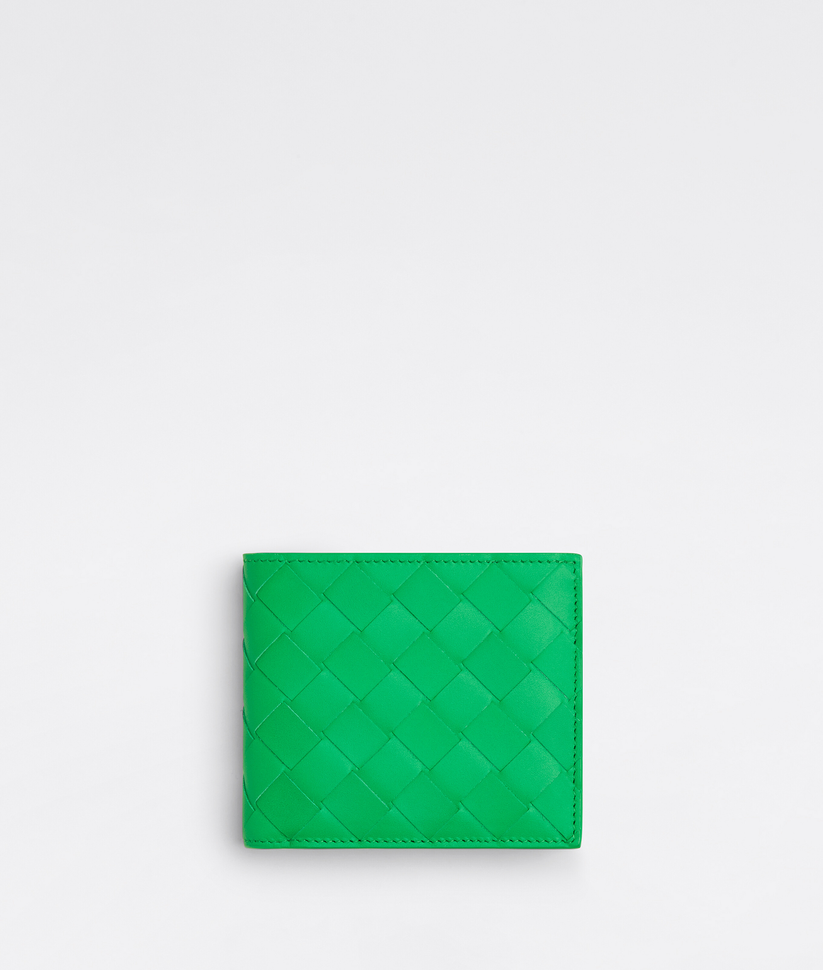 Bottega Veneta Intrecciato Bi-fold Wallet With Coin Purse In Green