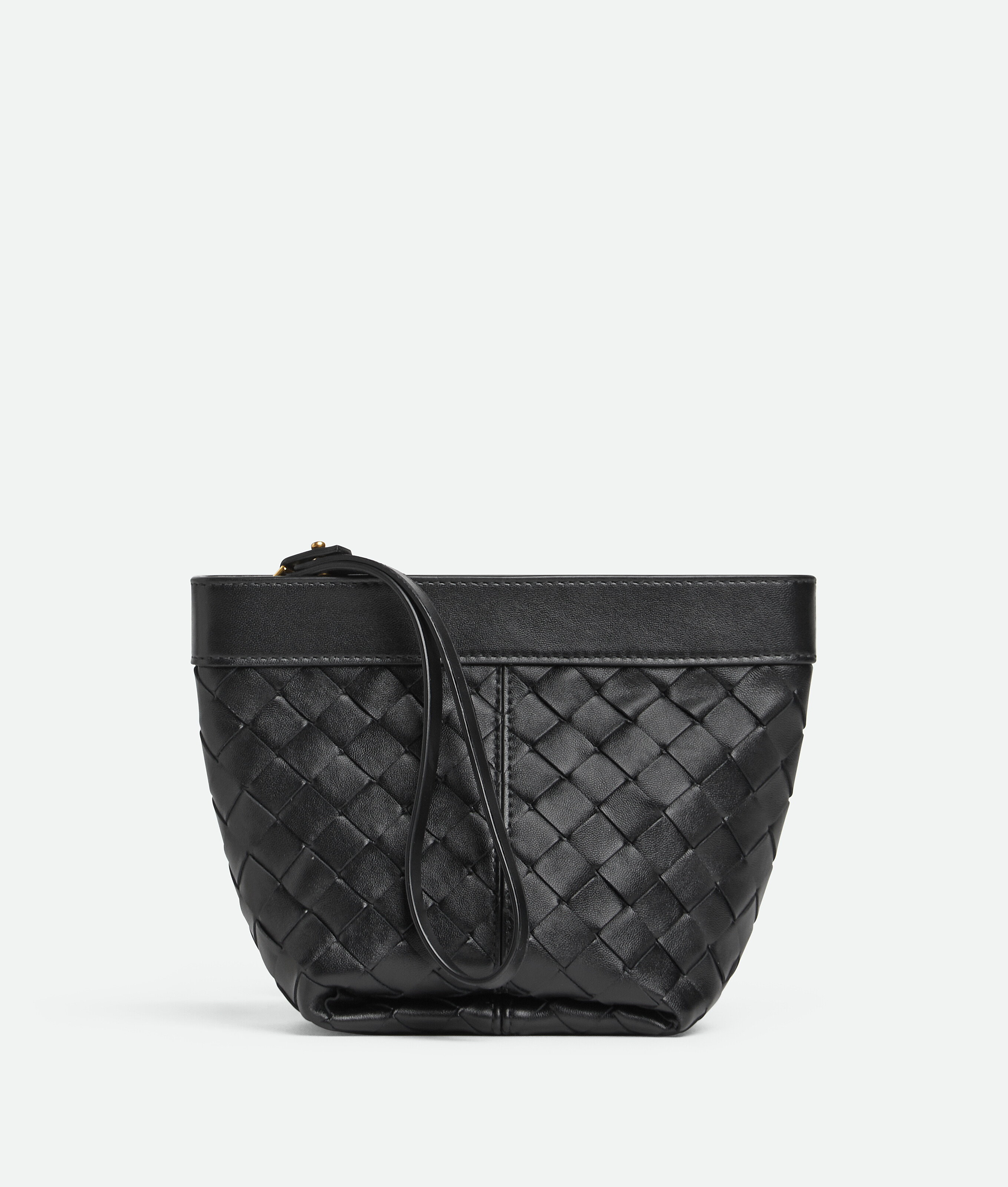 Shop Bottega Veneta Flip Flap Small Prism Pouch In Black