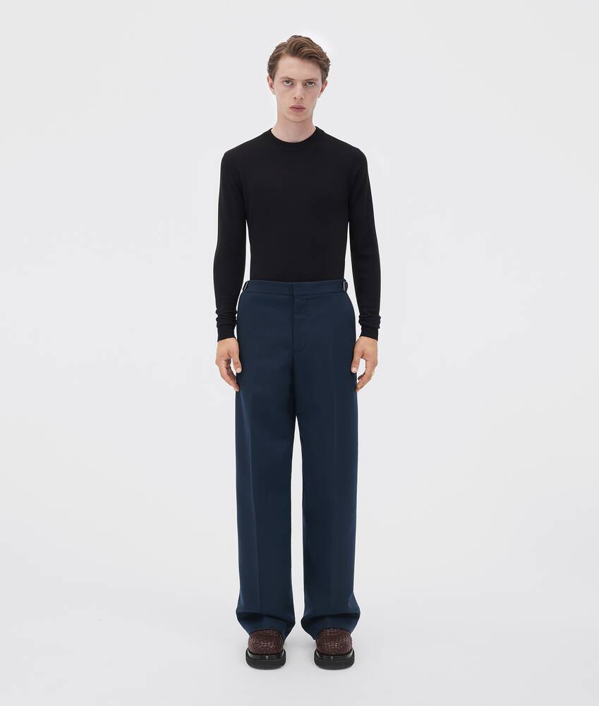 Display a large version of the product image 1 - Wide Leg Wool Flannel Trousers