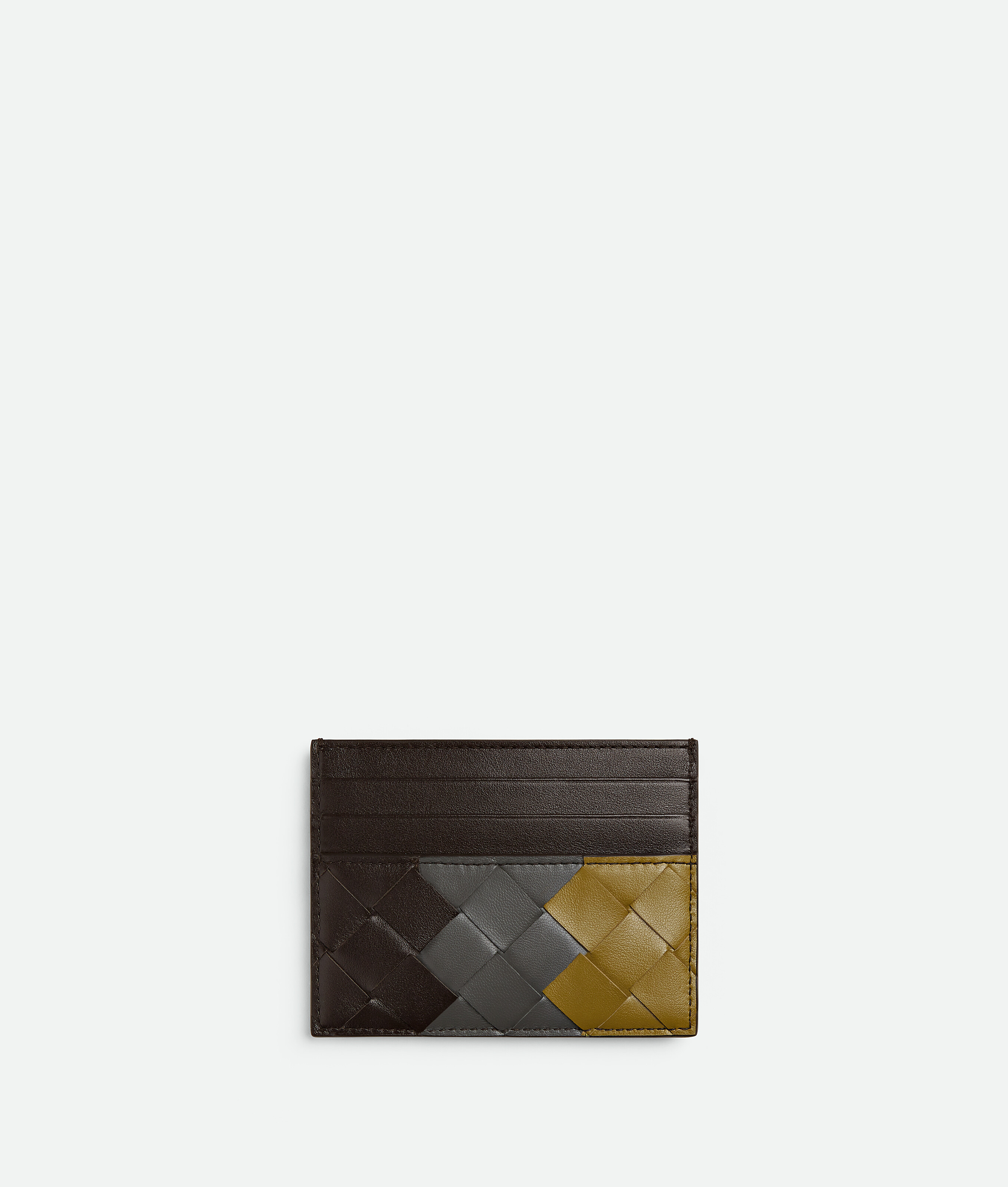 Bottega Veneta Intrecciato Credit Card Case In Fondant/lapilli/limonite