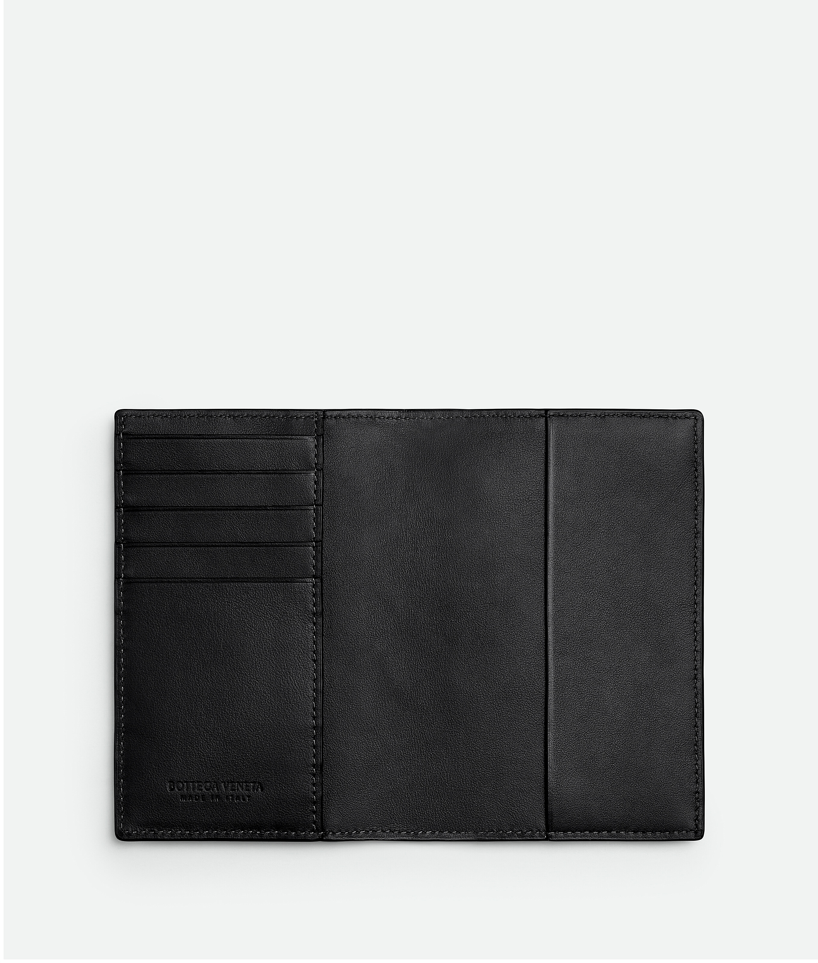 Bottega Veneta Passport Case In Black