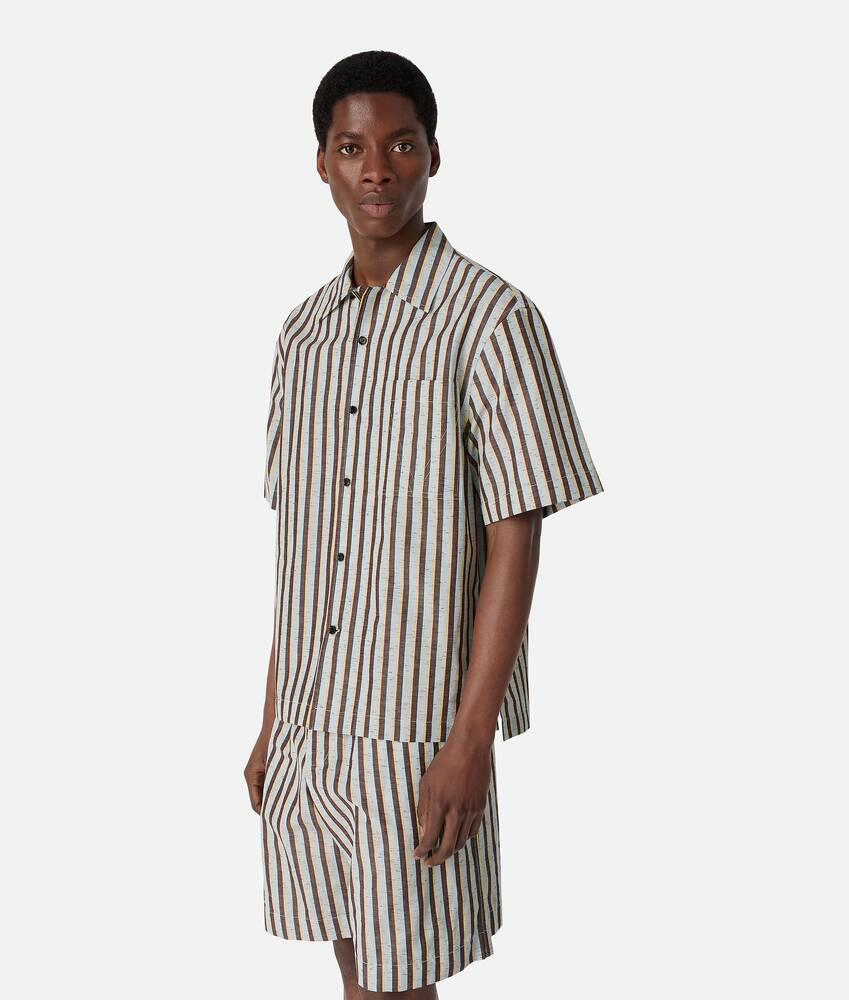Display a large version of the product image 2 - Stripe Cotton And Linen Shirt
