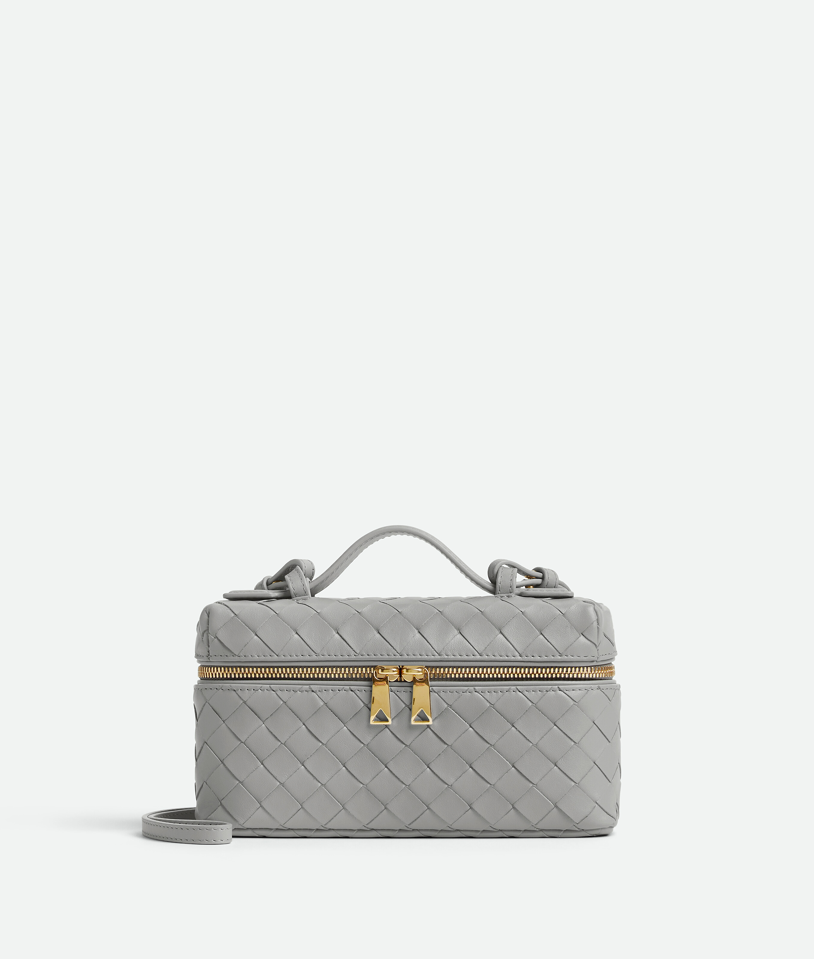 Shop Bottega Veneta Bang Bang Vanity Case In Sterling