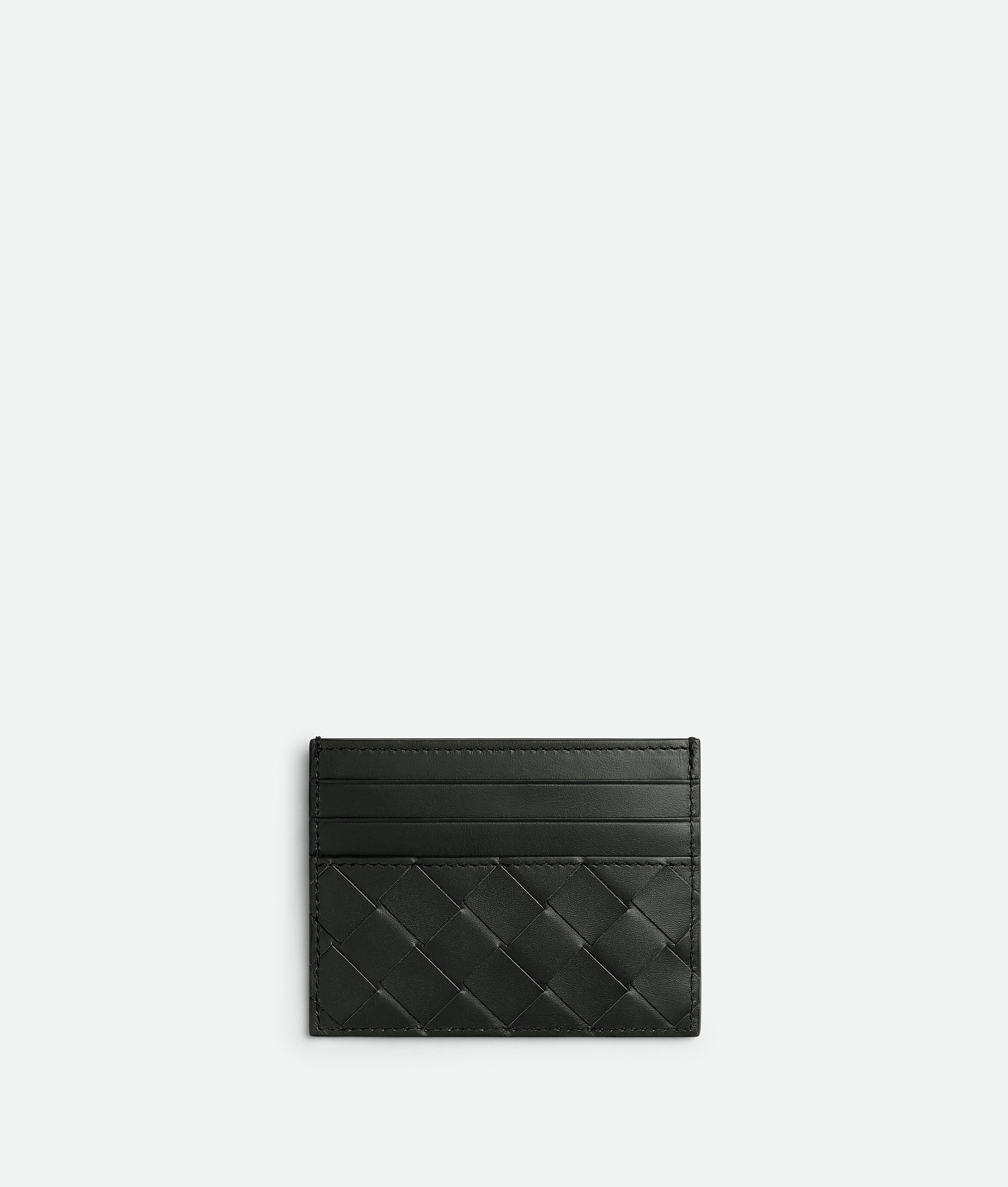 Bottega Veneta Card Case In Pine Green