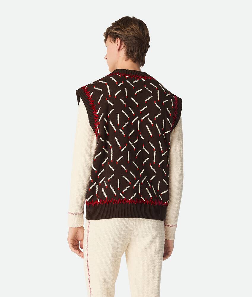 Display a large version of the product image 3 - Cotton Jacquard Matches Gilet 