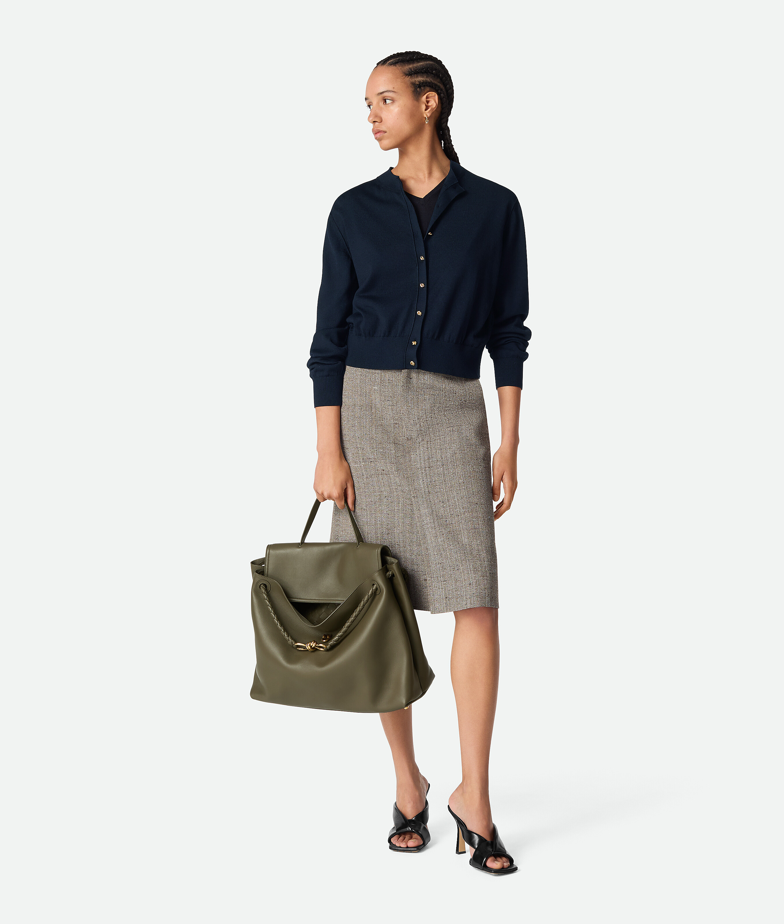 Bottega Veneta Large Ciao Ciao Leather Top Handle Bag