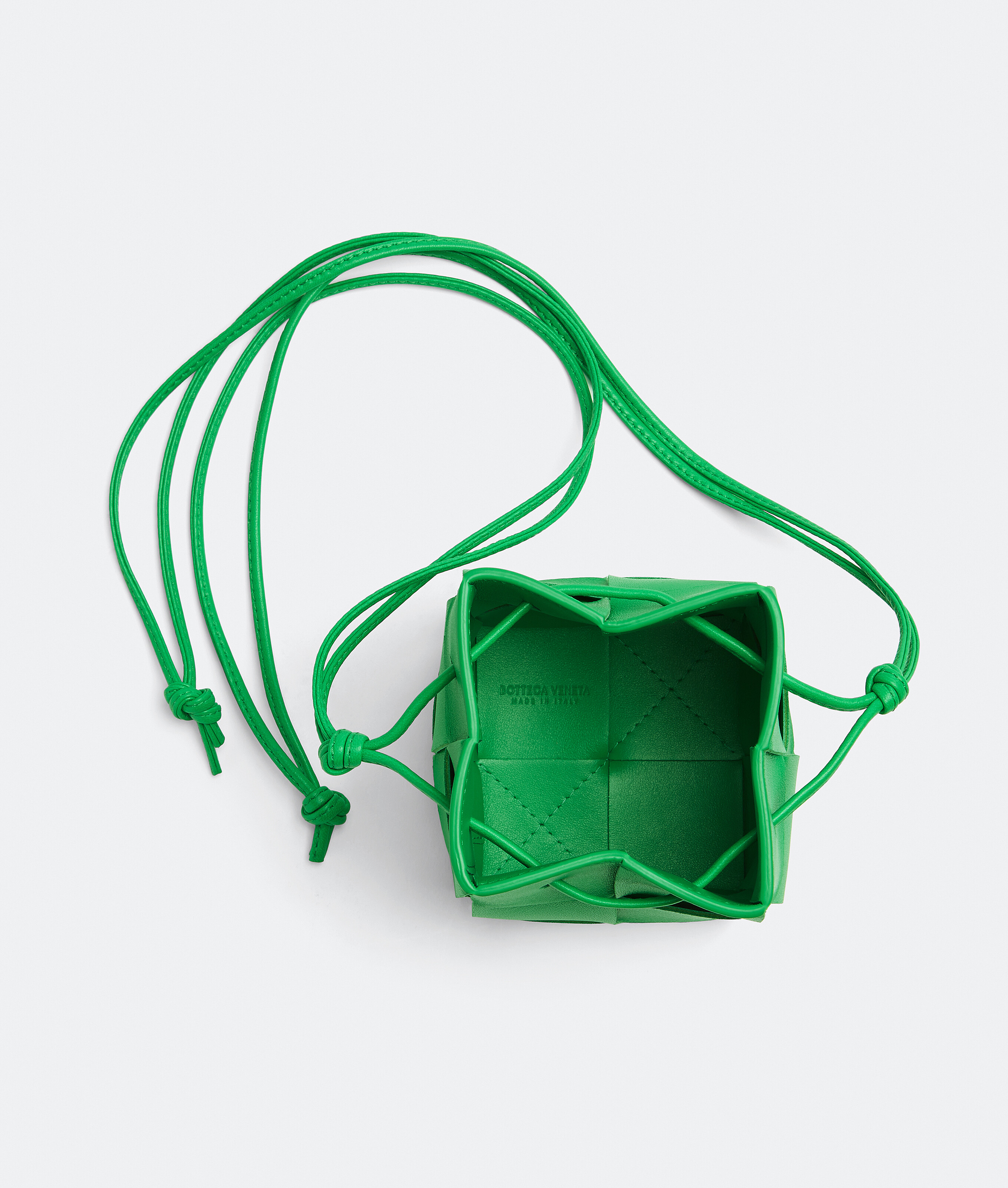 Shop Bottega Veneta Mini Cassette Bucket Bag In Green