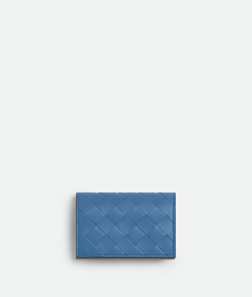 Bottega Veneta Men s Intrecciato Business Card Case in Surf