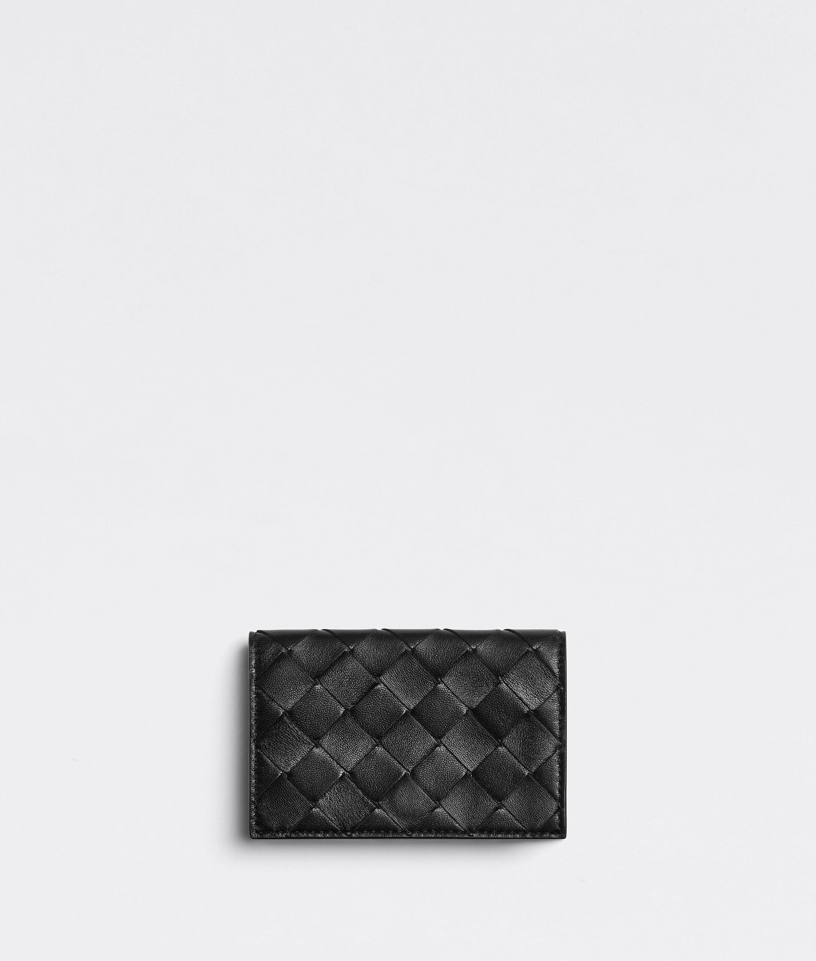 Card Case with Coin Purse in Black by Bottega Veneta