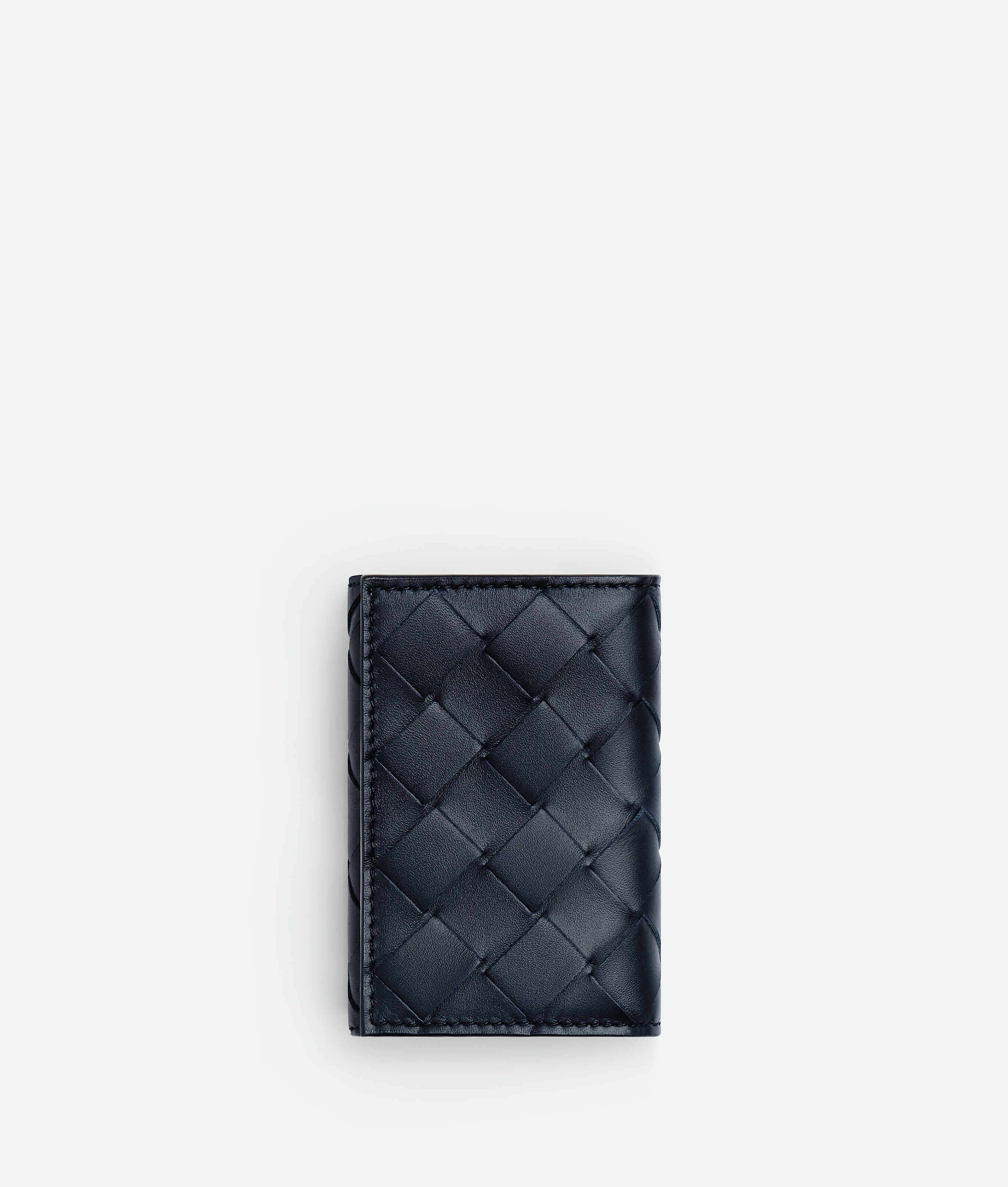 Bottega Veneta Intrecciato Tiny Tri-fold Wallet In Blue
