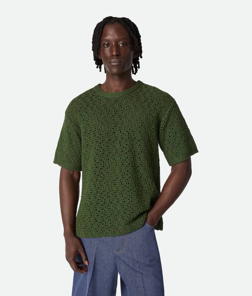 Ein größeres Bild des Produktes anzeigen 1 - Gehäkeltes Baumwoll-T-Shirt