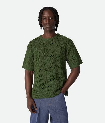 Ein größeres Bild des Produktes anzeigen 1 - Gehäkeltes Baumwoll-T-Shirt