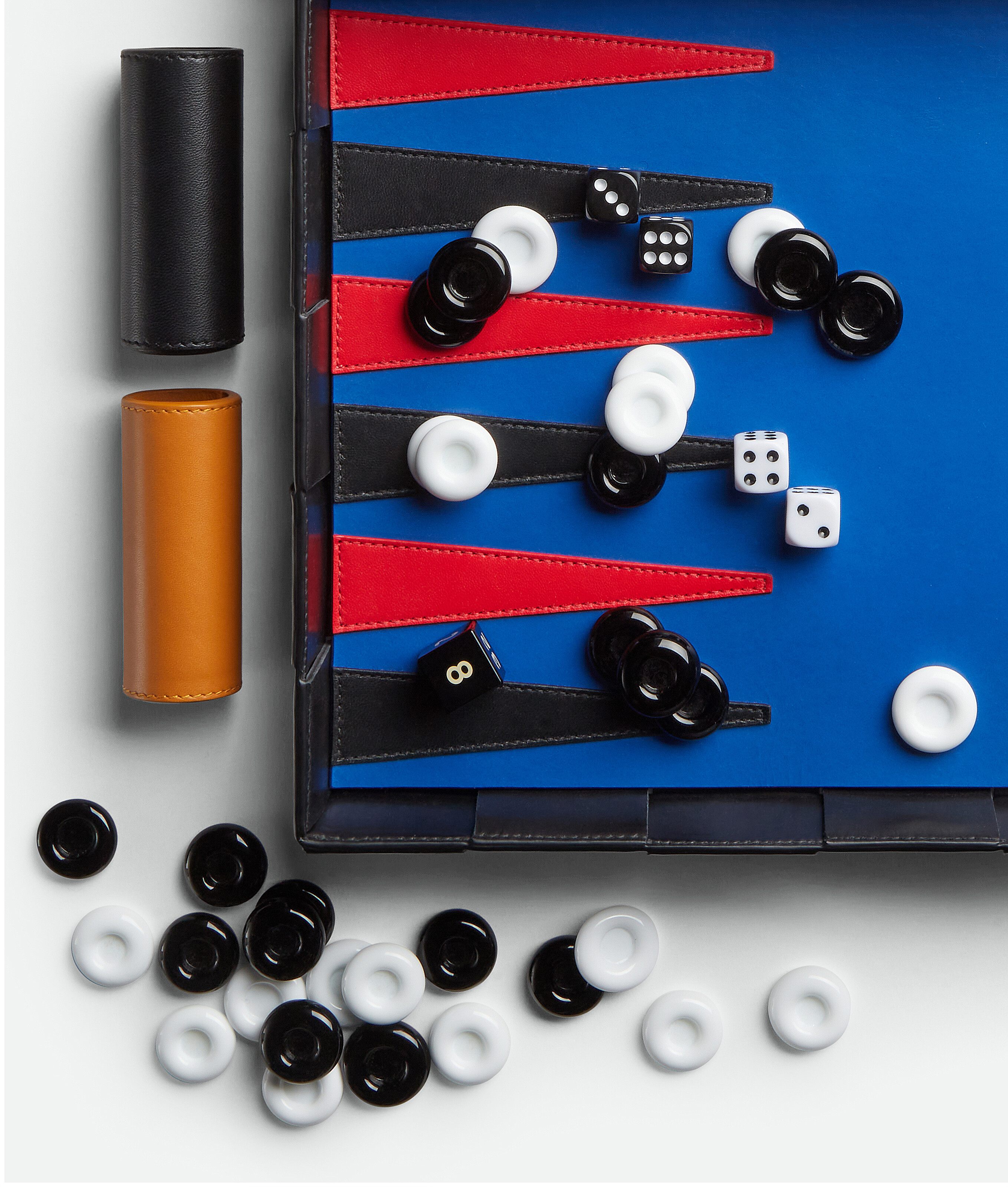 Shop Bottega Veneta Leather Backgammon In Blue