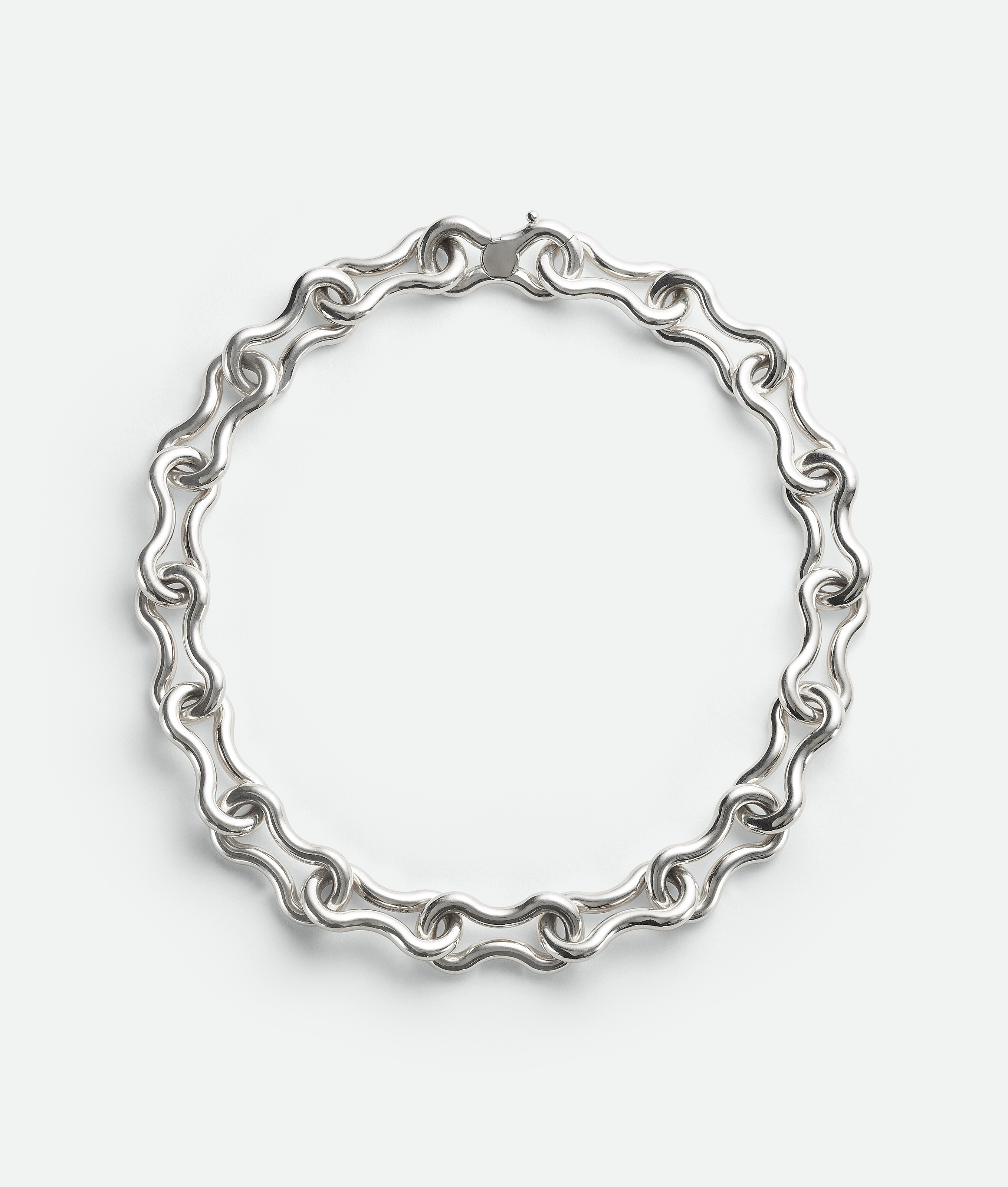 Bottega Veneta Nest Chain Necklace In Silver