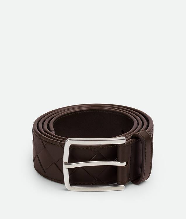 Bottega Veneta® Men's Intrecciato Belt in Fondant. Shop online now.