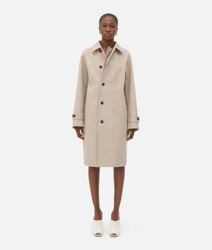 Bonded Wool And Cotton Coat