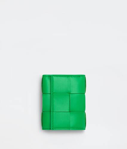 보테가 베네타 Bottega Veneta tri-fold zip wallet,PARAKEET