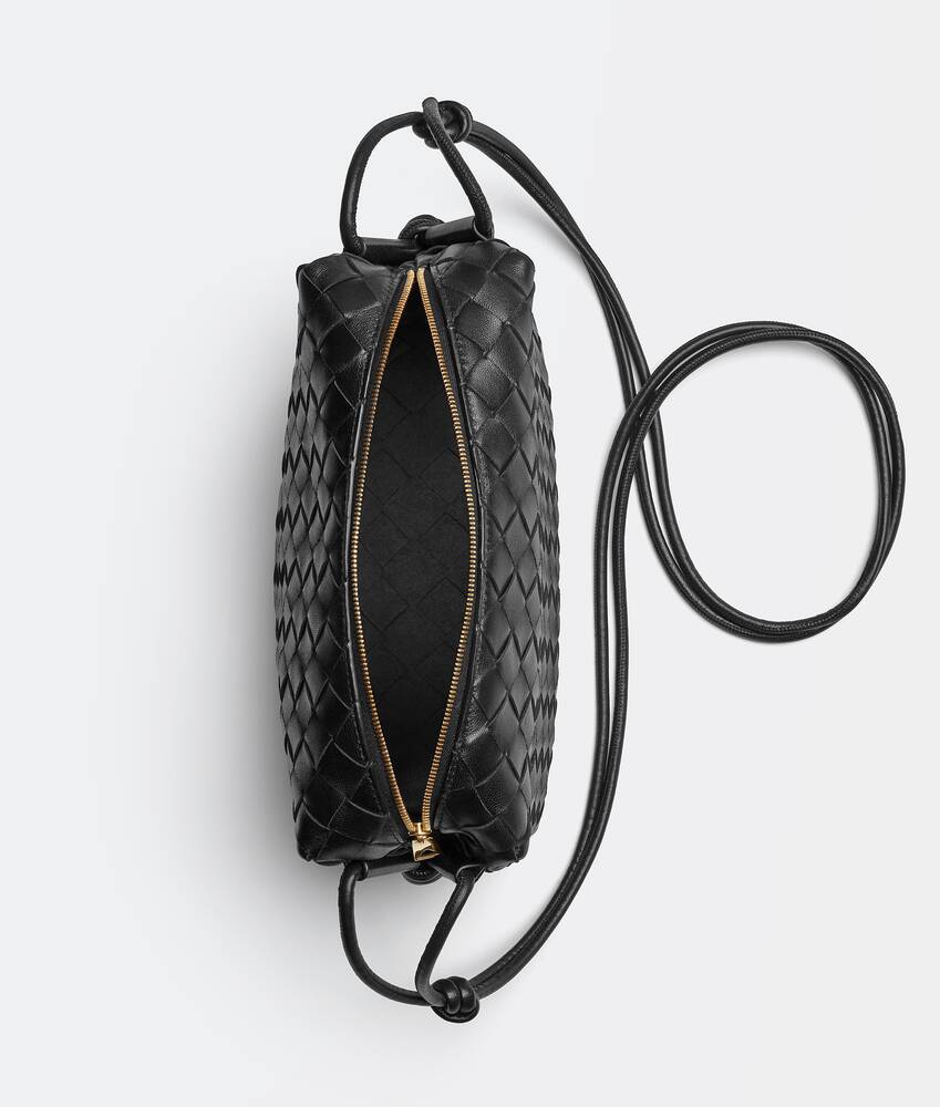 Loop Mini Leather Crossbody Bag in Silver - Bottega Veneta