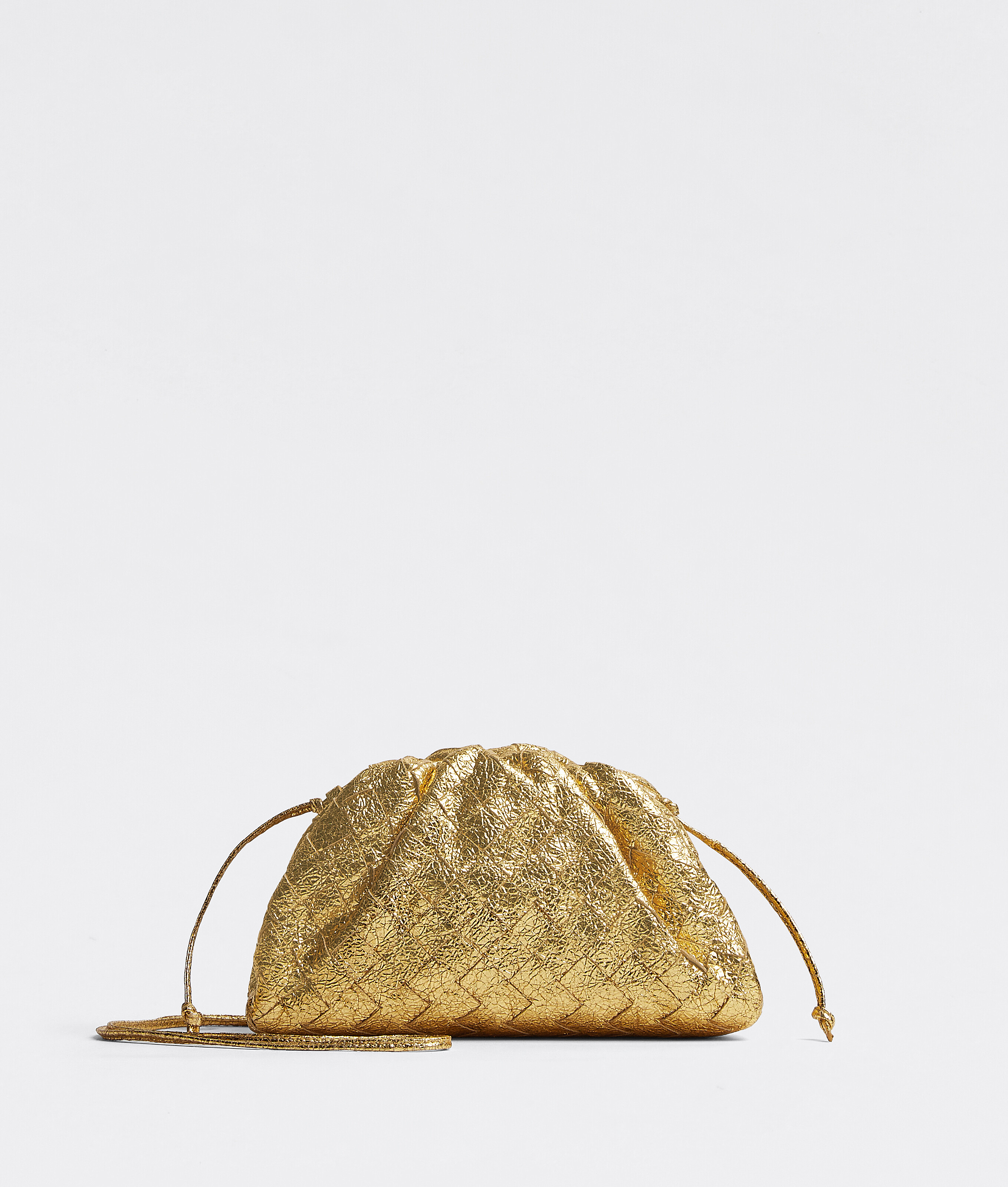 Bottega Veneta® Women's Mini Pouch in Gold. Shop online now.