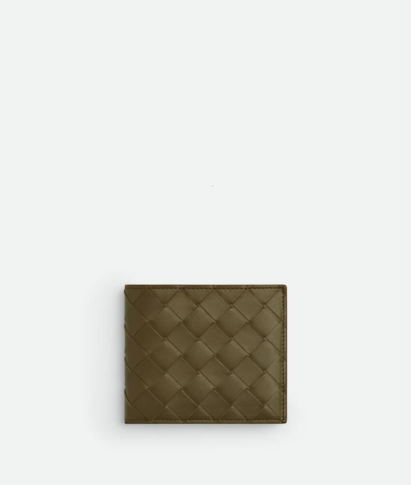 Intrecciato Bi-Fold Wallet With Exterior Pocket