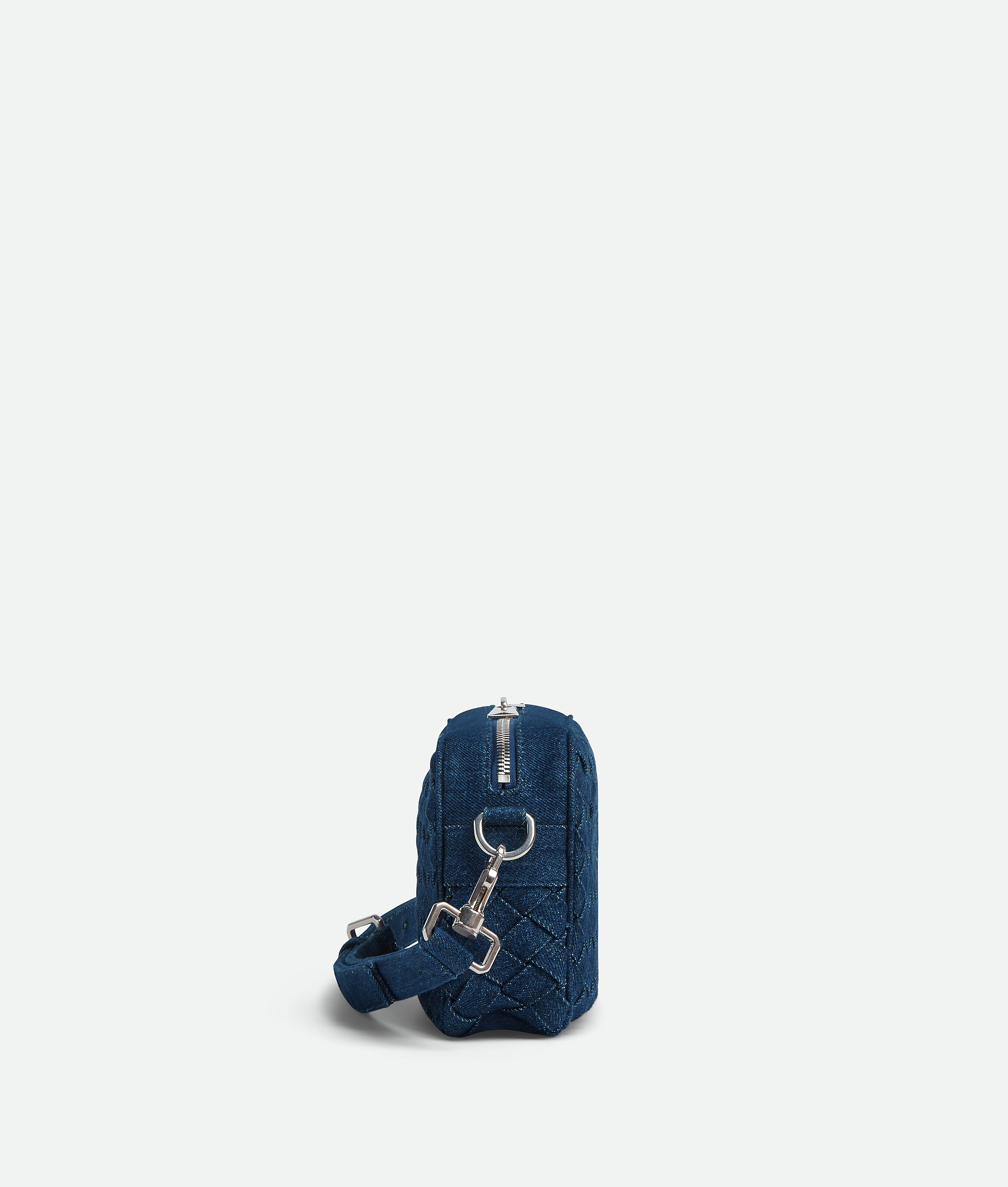 Shop Bottega Veneta Small Intreccio Camera Bag In Blue