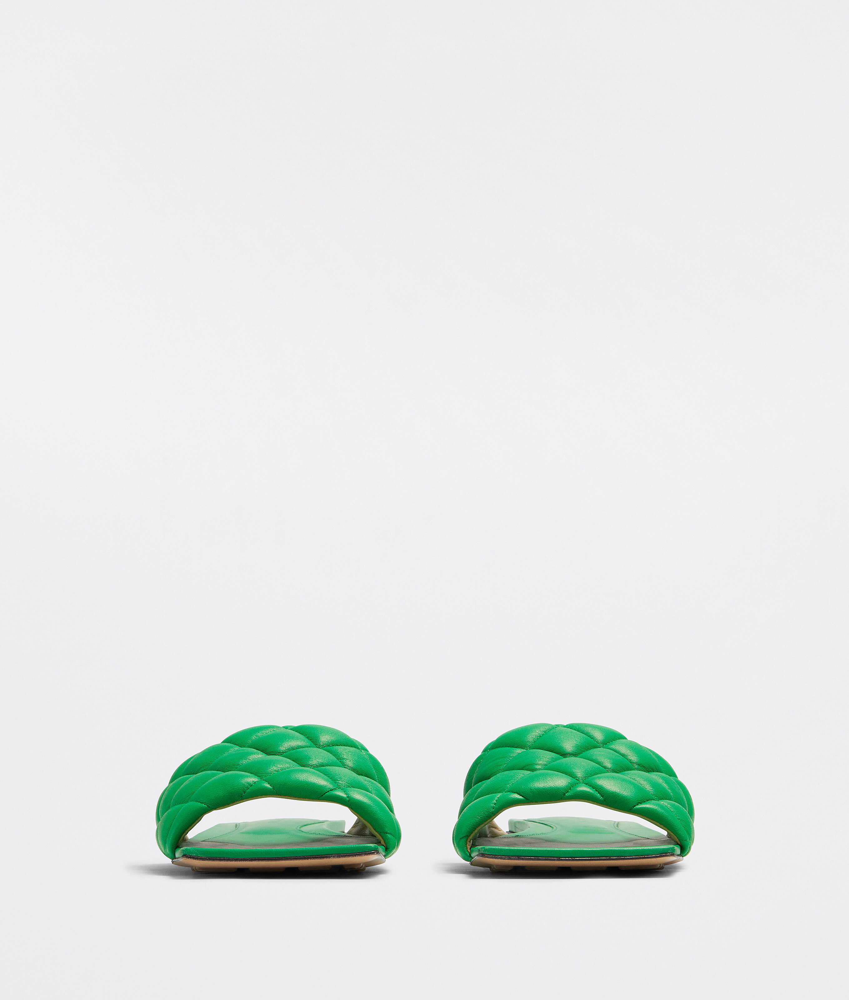 Shop Bottega Veneta Padded Flat Sandal In Green