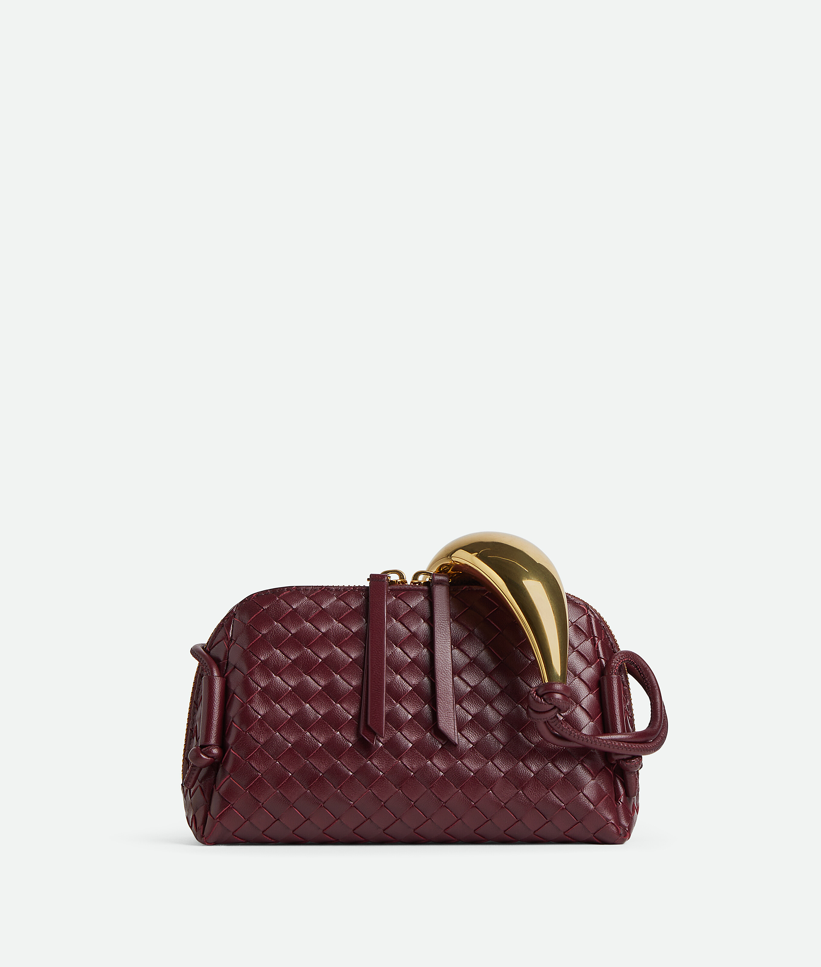 Bottega Veneta Concert Pouch Handle - Bordeaux - Woman -