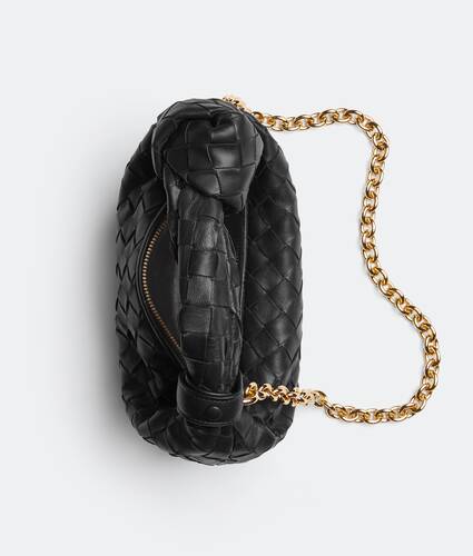 Bottega Veneta Knot Clutch in Black Padded Intreccio Leather — UFO No More