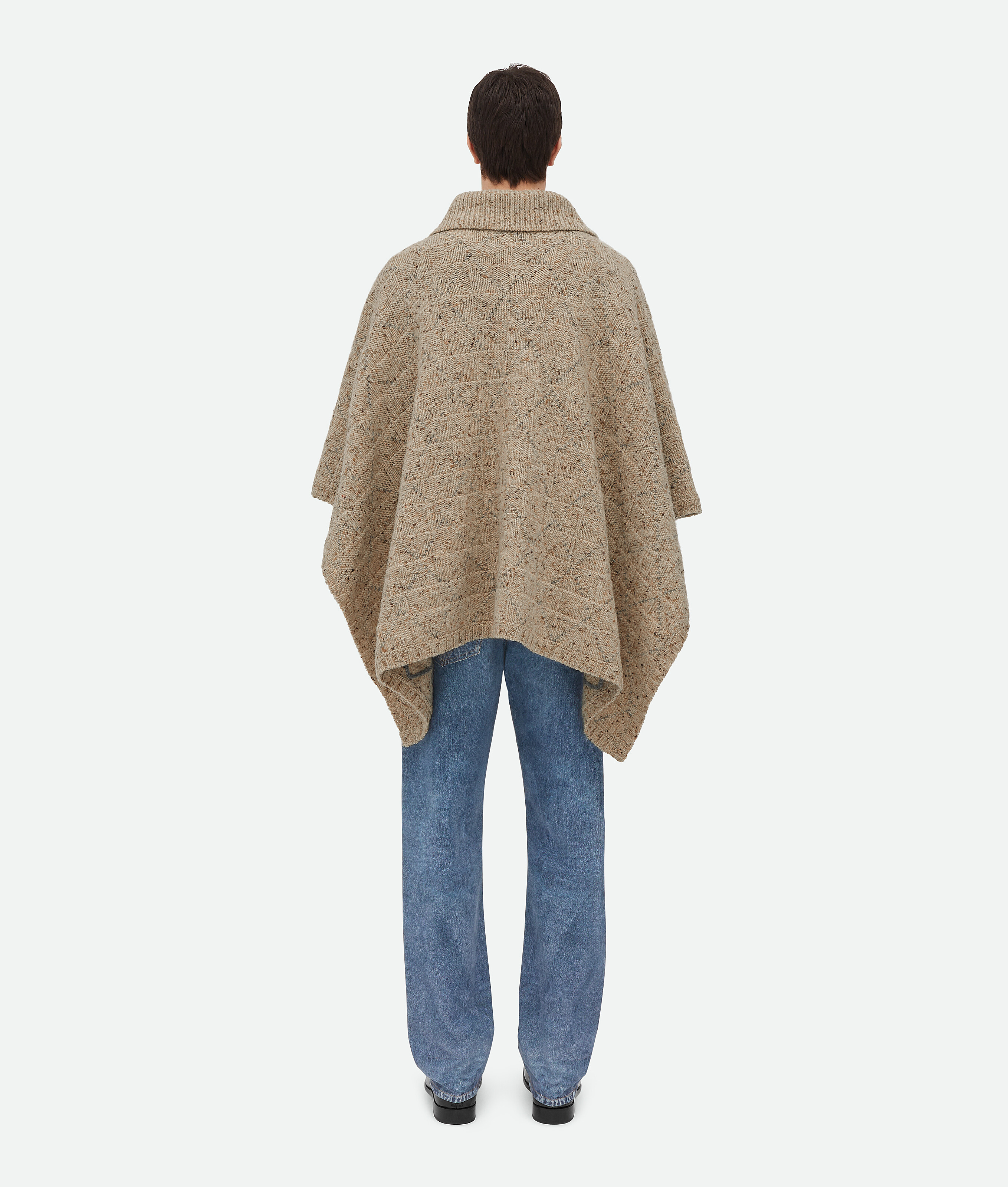 BOTTEGA VENETA PONCHO LOSANGE EN LAINE
