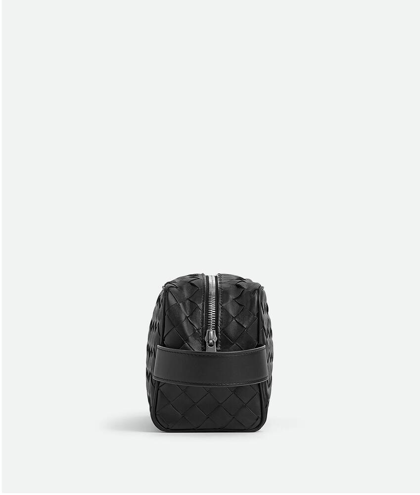 Bottega Veneta Intrecciato Leather Wash Bag - Men - Black