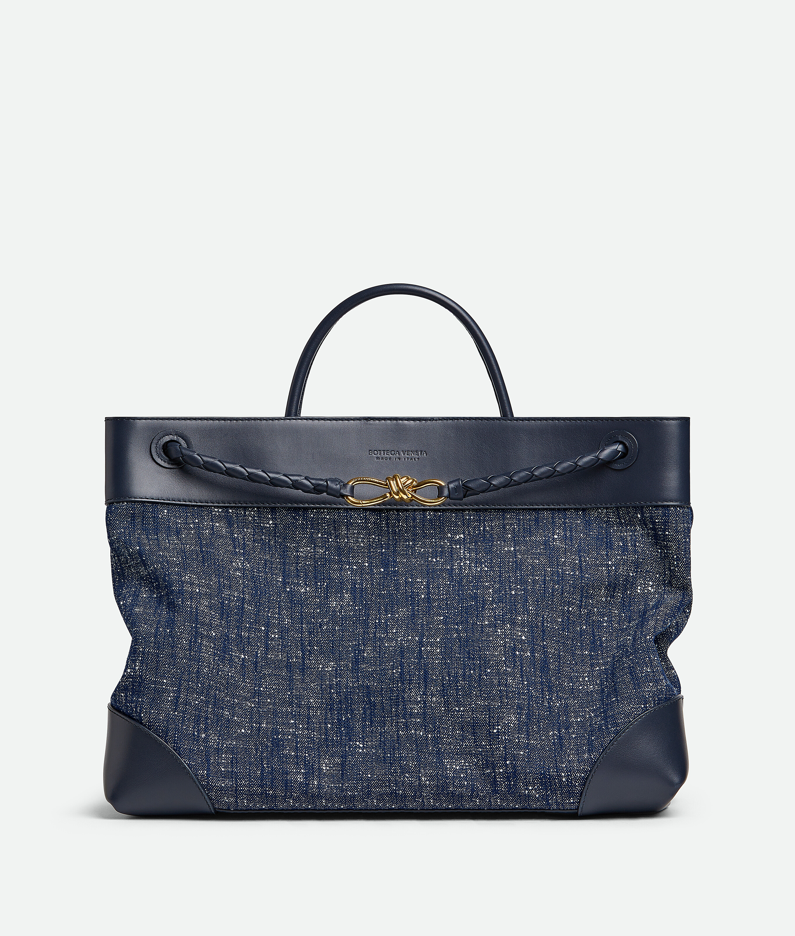 Bottega Veneta Large Andiamo - Navy/white/space - Woman