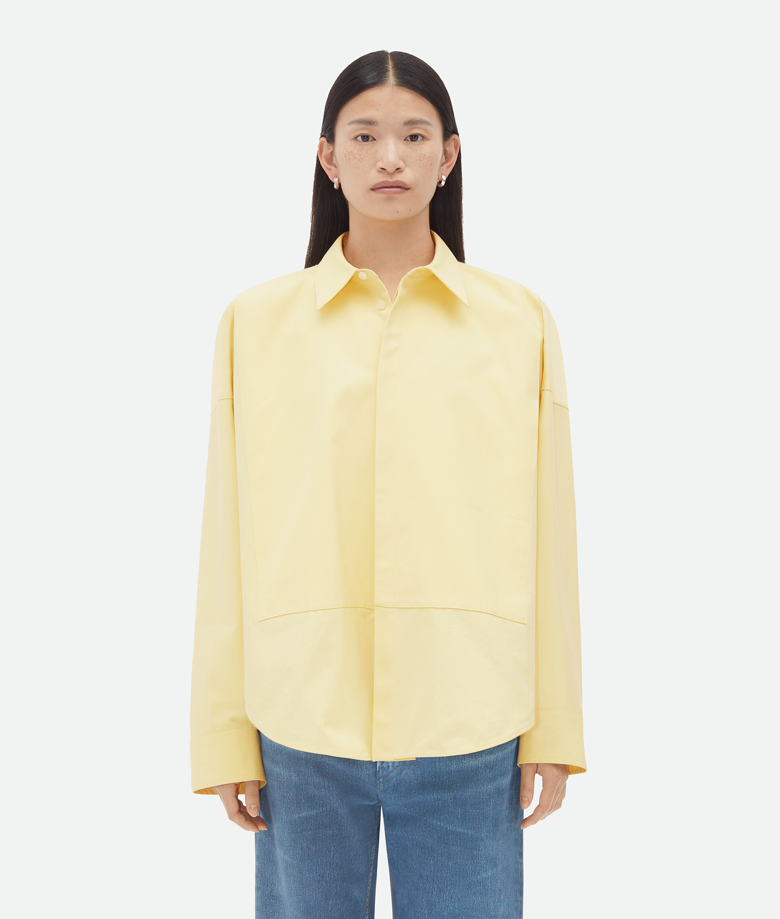 Bottega Veneta Cotton Shirt In Yellow