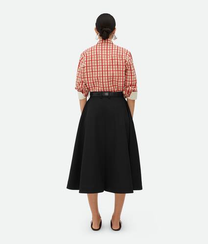 Wool Grain De Poudre Skirt