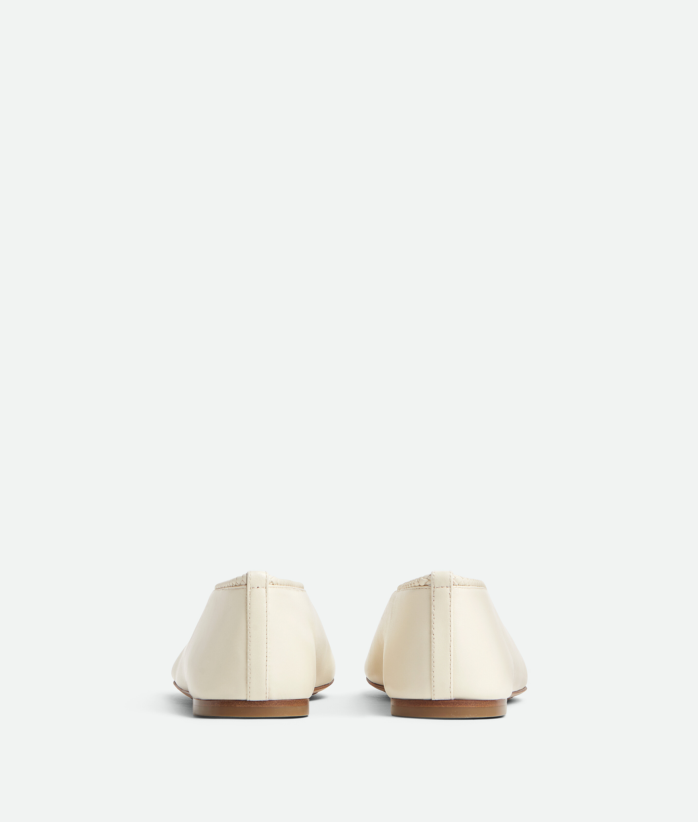 Bottega Veneta Women Ivory Leather Sofia Ballerinas