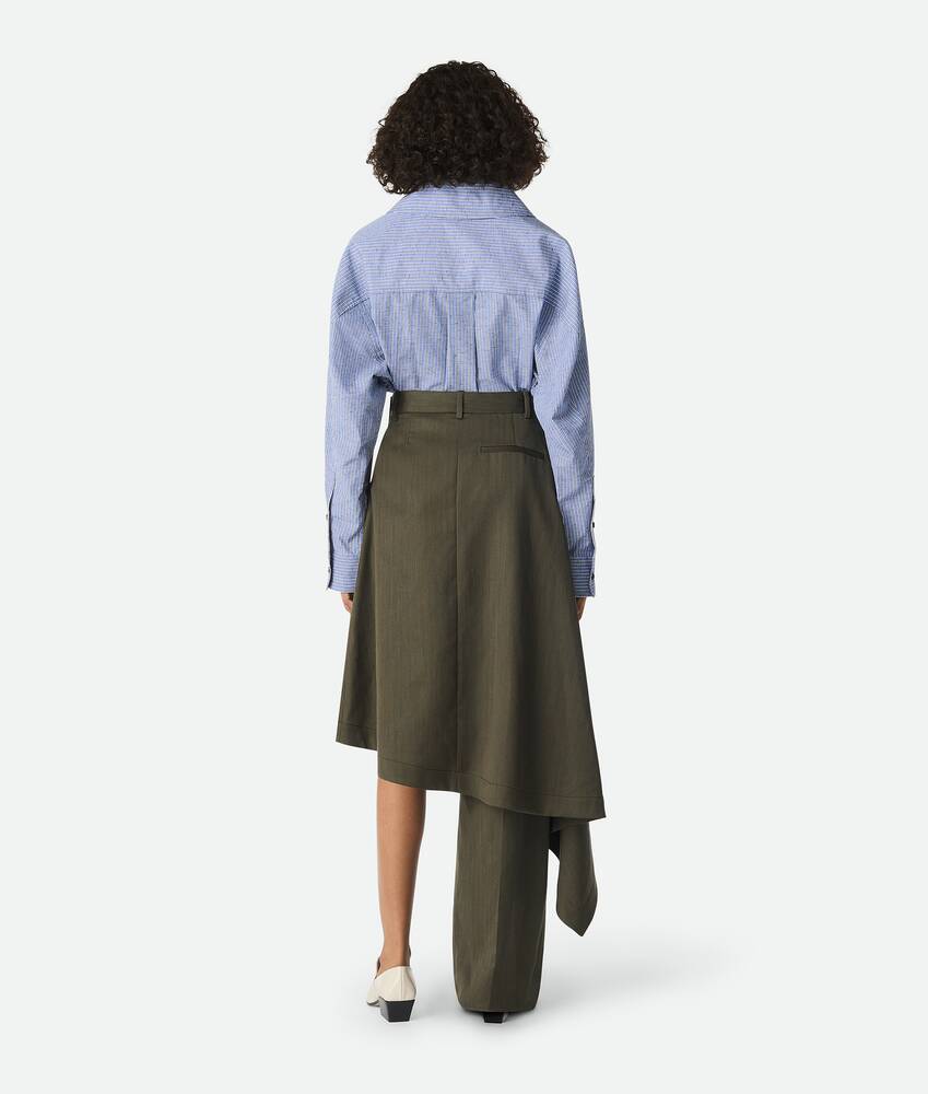 Display a large version of the product image 3 - Wool Subtle Stripe Skirt Trousers