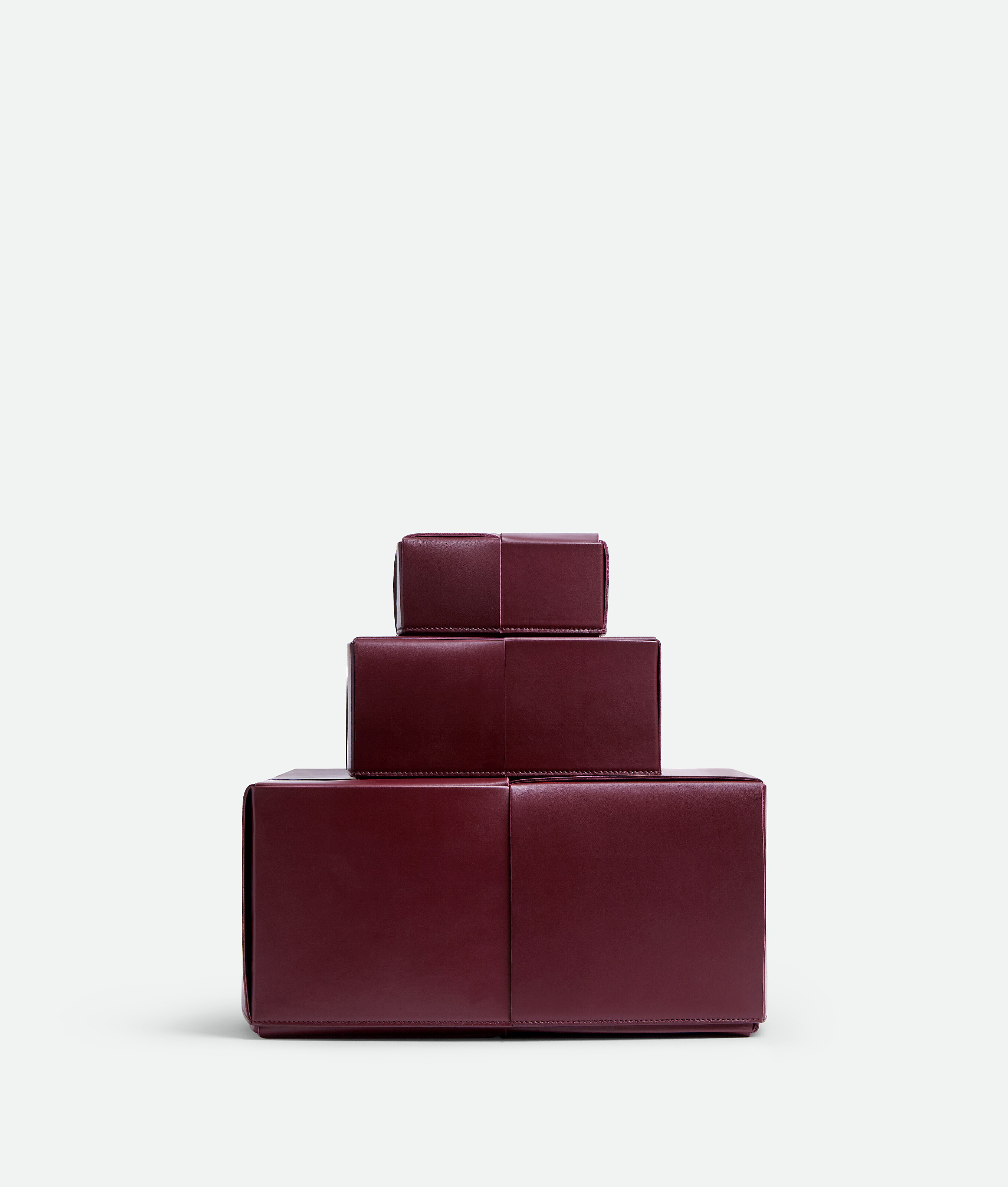 Shop Bottega Veneta Cassette Box In Bordeaux