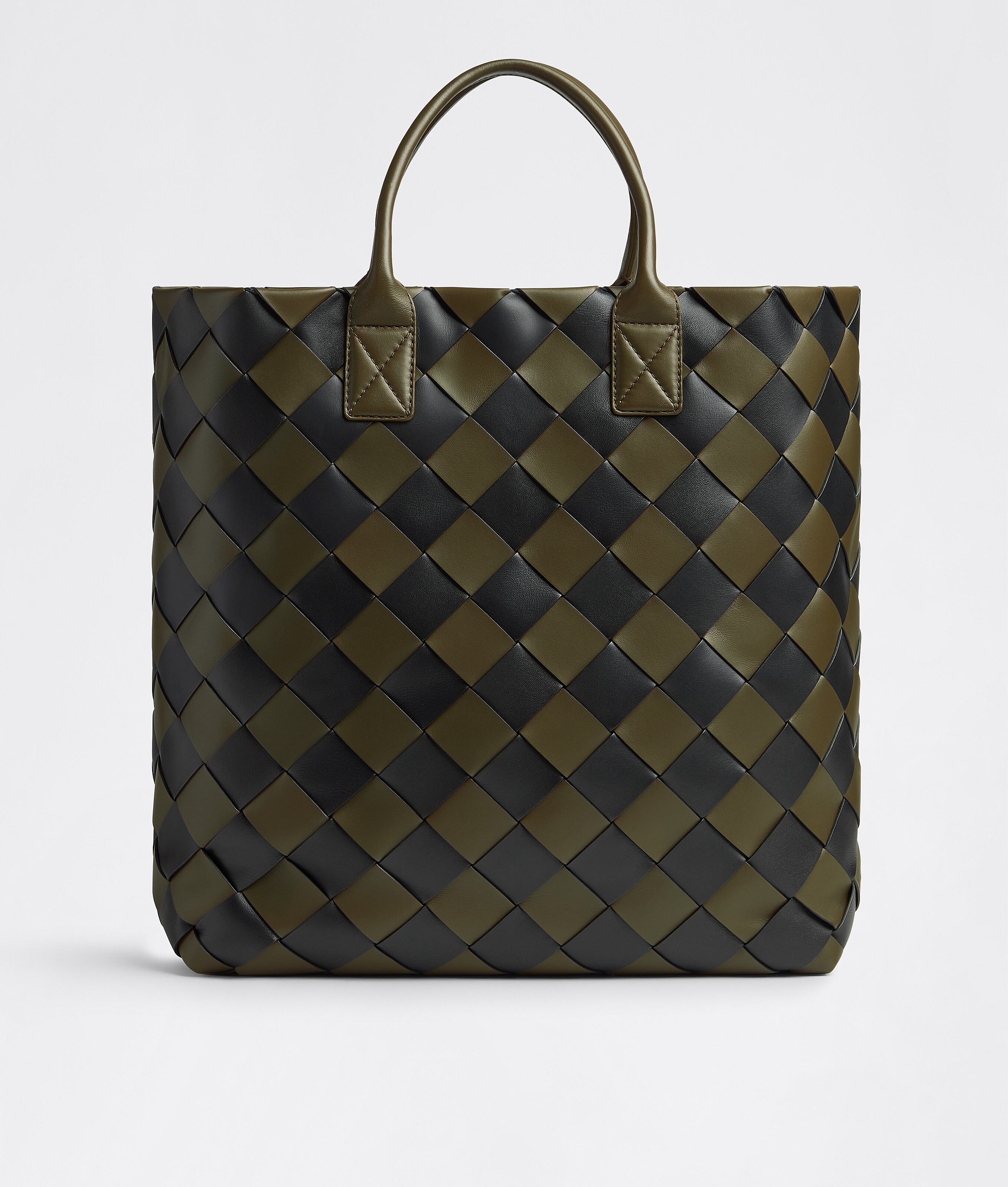 Maxi Intreccio Tote in Mustard/black