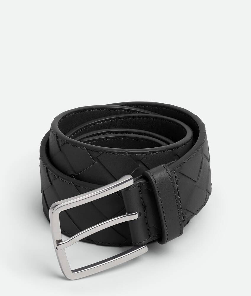 Bottega Veneta® Men's Intrecciato Belt in Black. Shop online now.