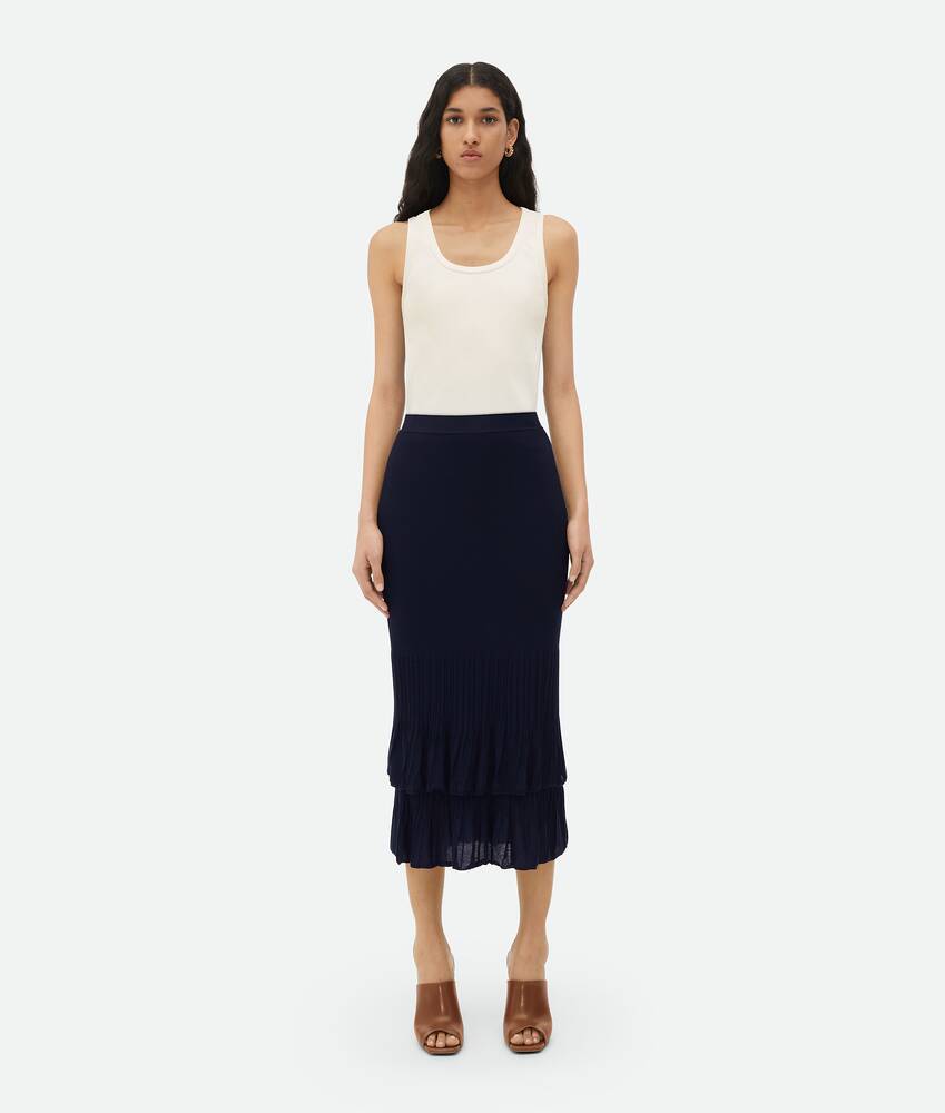 Display a large version of the product image 1 - Light Wool 2 In 1 Midi Skirt
