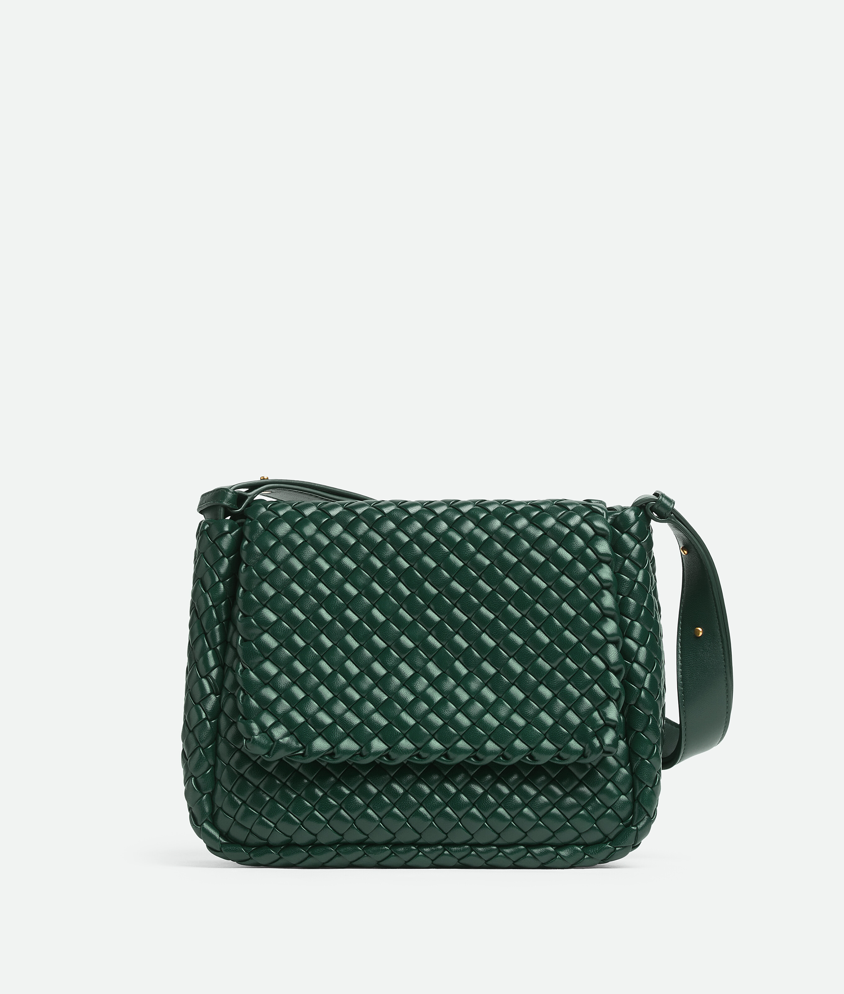 Bottega Veneta Small Cobble Shoulder Bag In Green