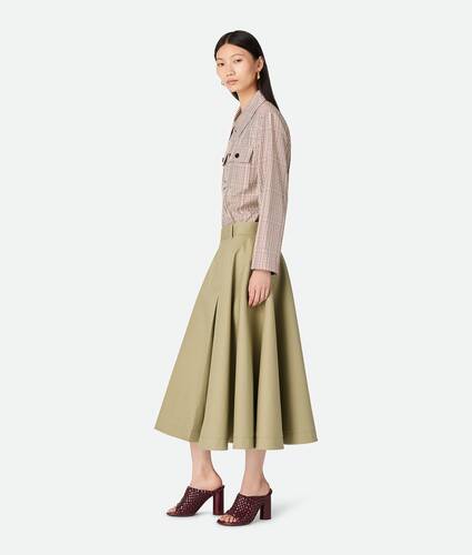 Cotton Twill A-Line Skirt