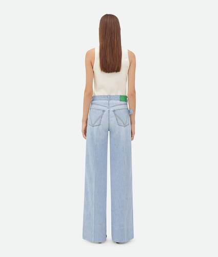 Light Bleached Wide Leg Denim