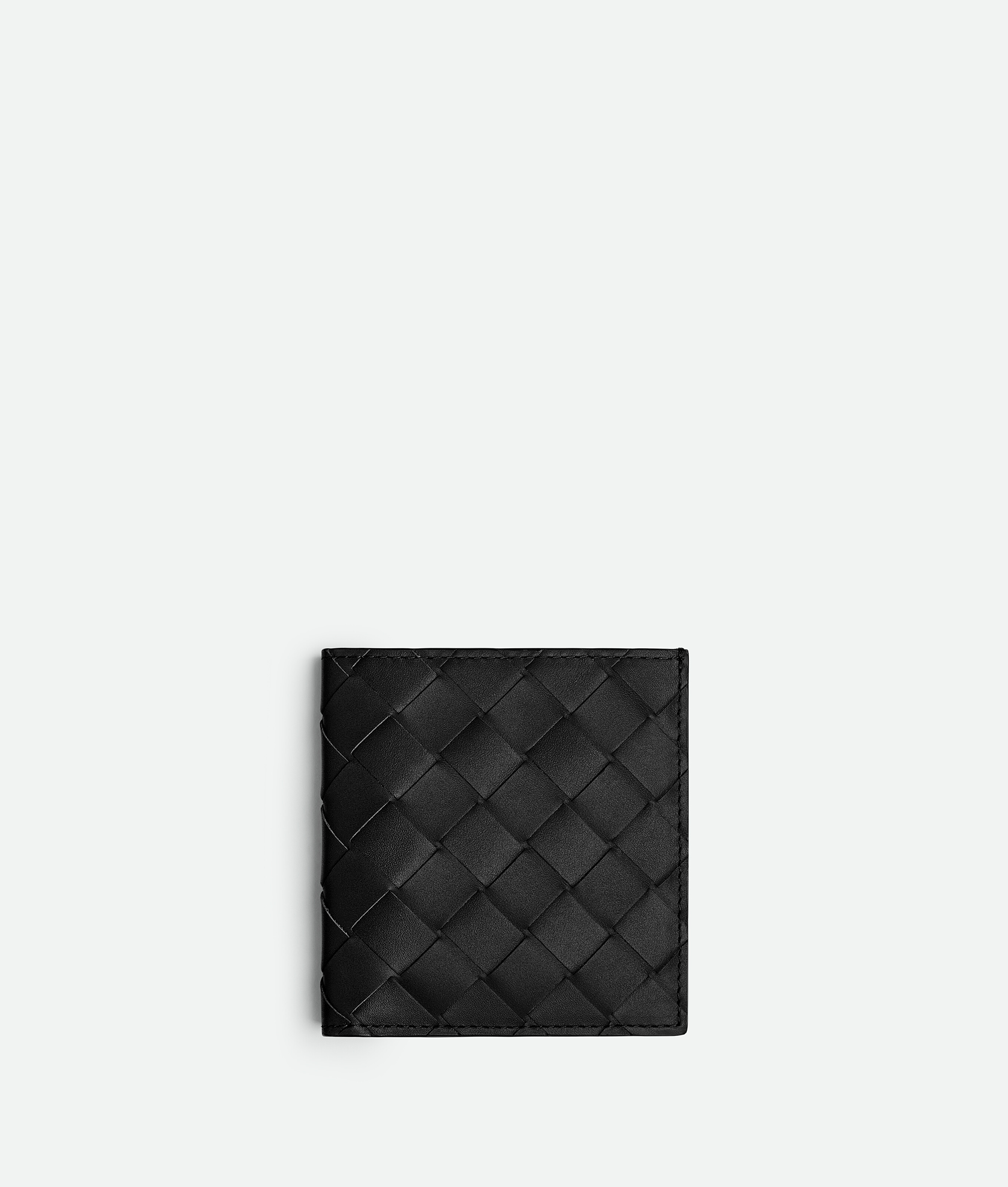 Bottega Veneta Intrecciato Slim Bi-fold Wallet In Black