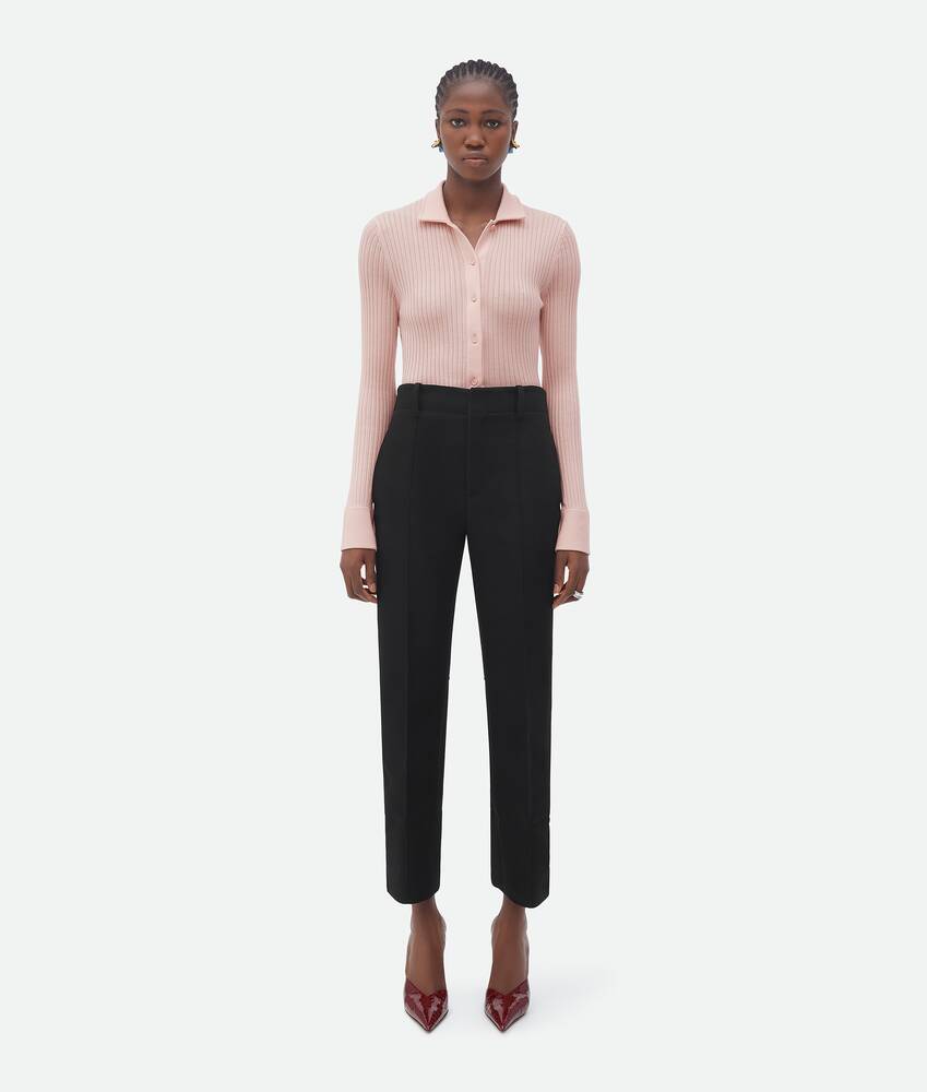 Display a large version of the product image 1 - Slim Leg Melange Wool Trousers