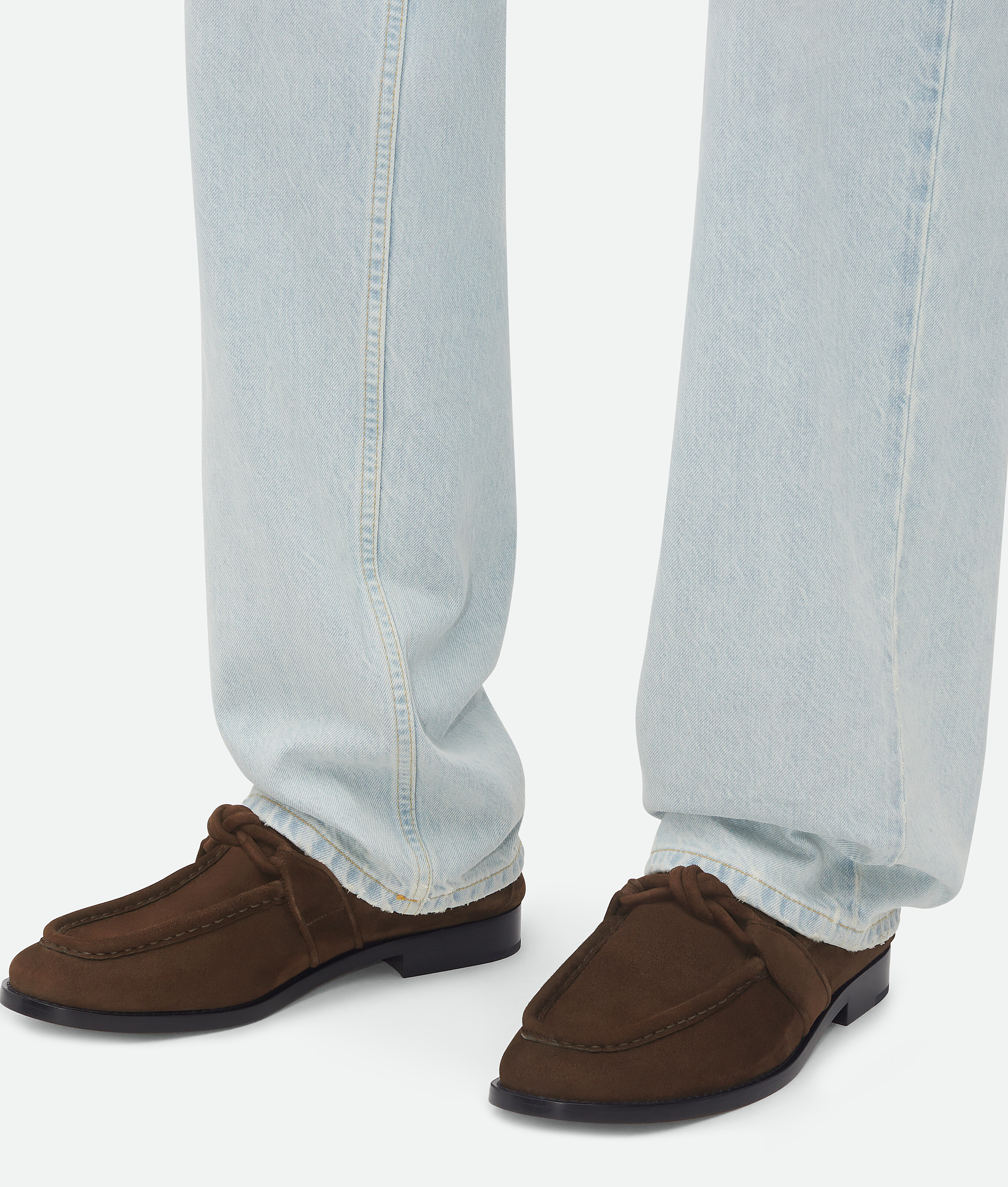 Bottega Veneta Round Head Loafer Shoes In Fondant