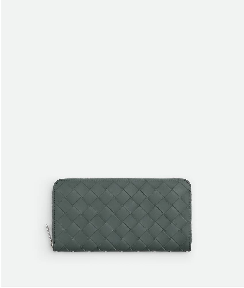 Bottega Veneta® Men's Intrecciato Zip Around Wallet in Slate. Shop