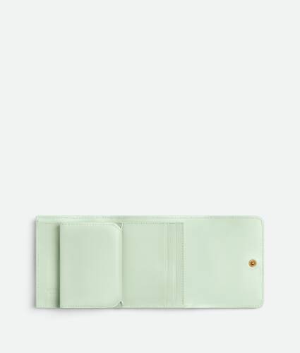 Intrecciato  Tri-Fold Wallet With Origami Coin Purse