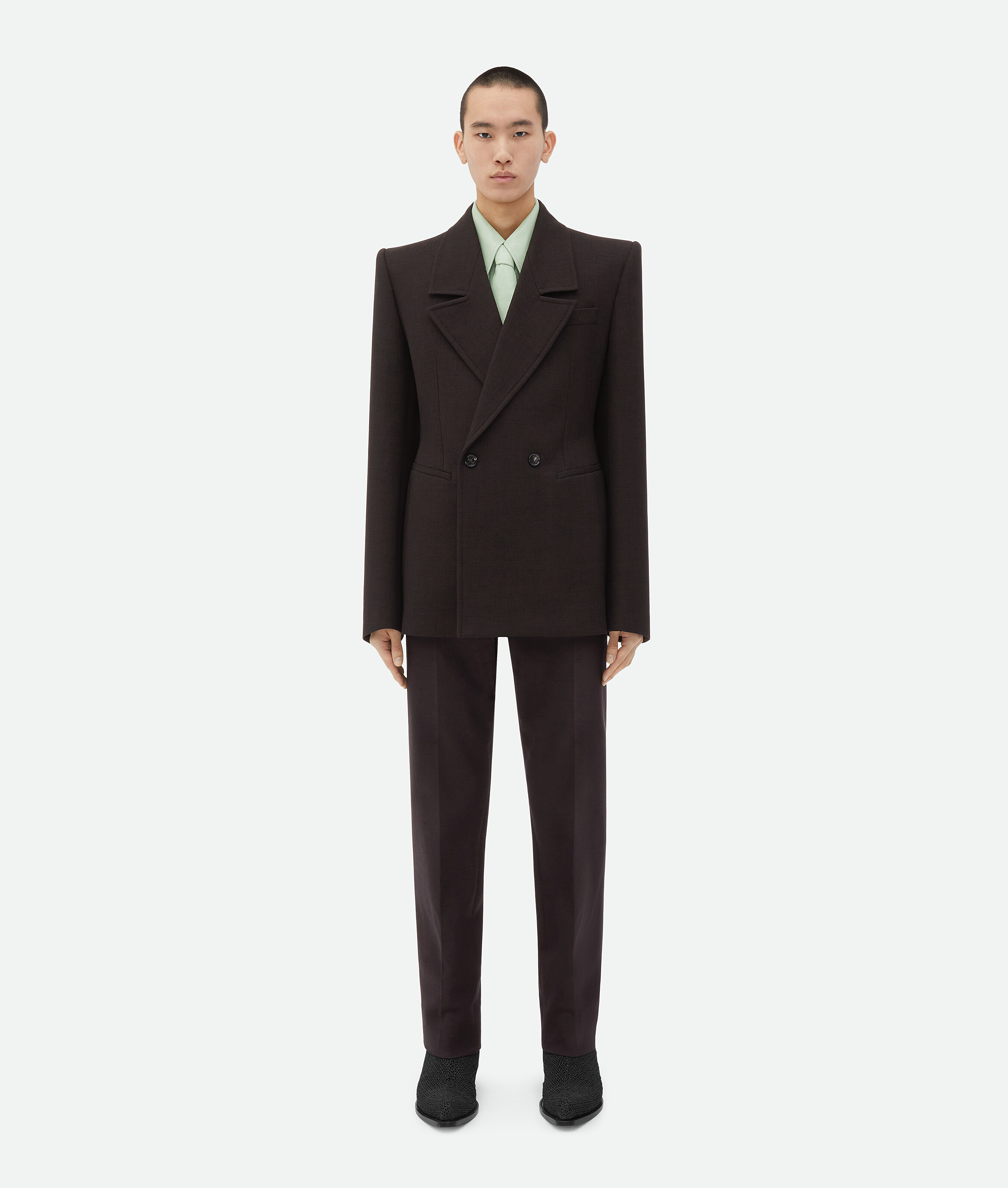Bottega Veneta Bottega Veneta Structured Cotton Pants In Brown