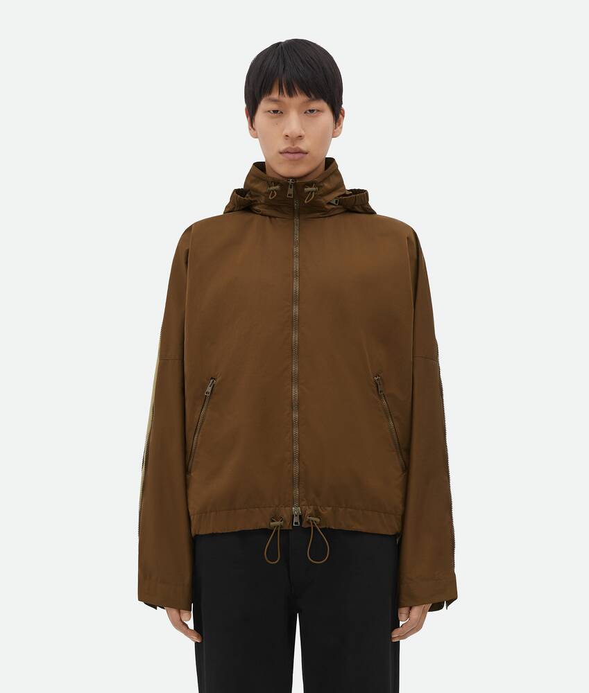 Bottega Veneta® Men's Contrasting Zipper Tech Nylon Jacket in