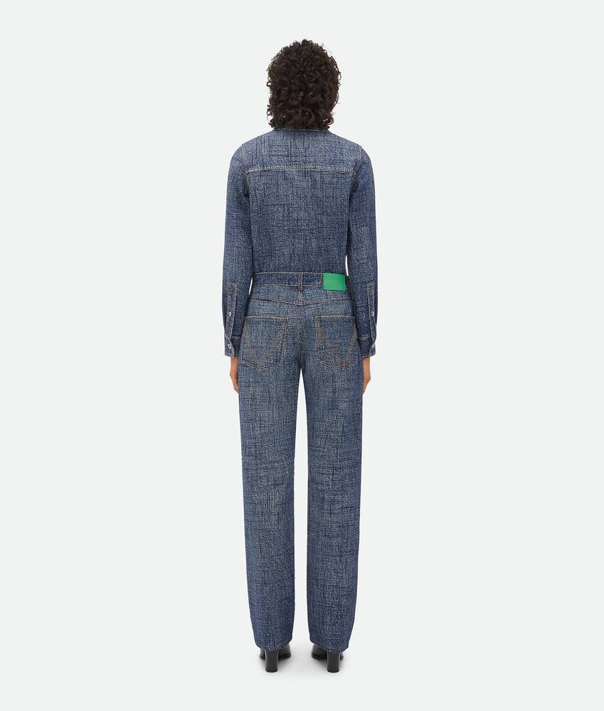 Display a large version of the product image 3 - Textured Denim Viscose Trousers